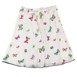 Grace Elements 100% Silk Fit N Flare Skirt Size 6 Butterfly Fairy Quiet Luxury